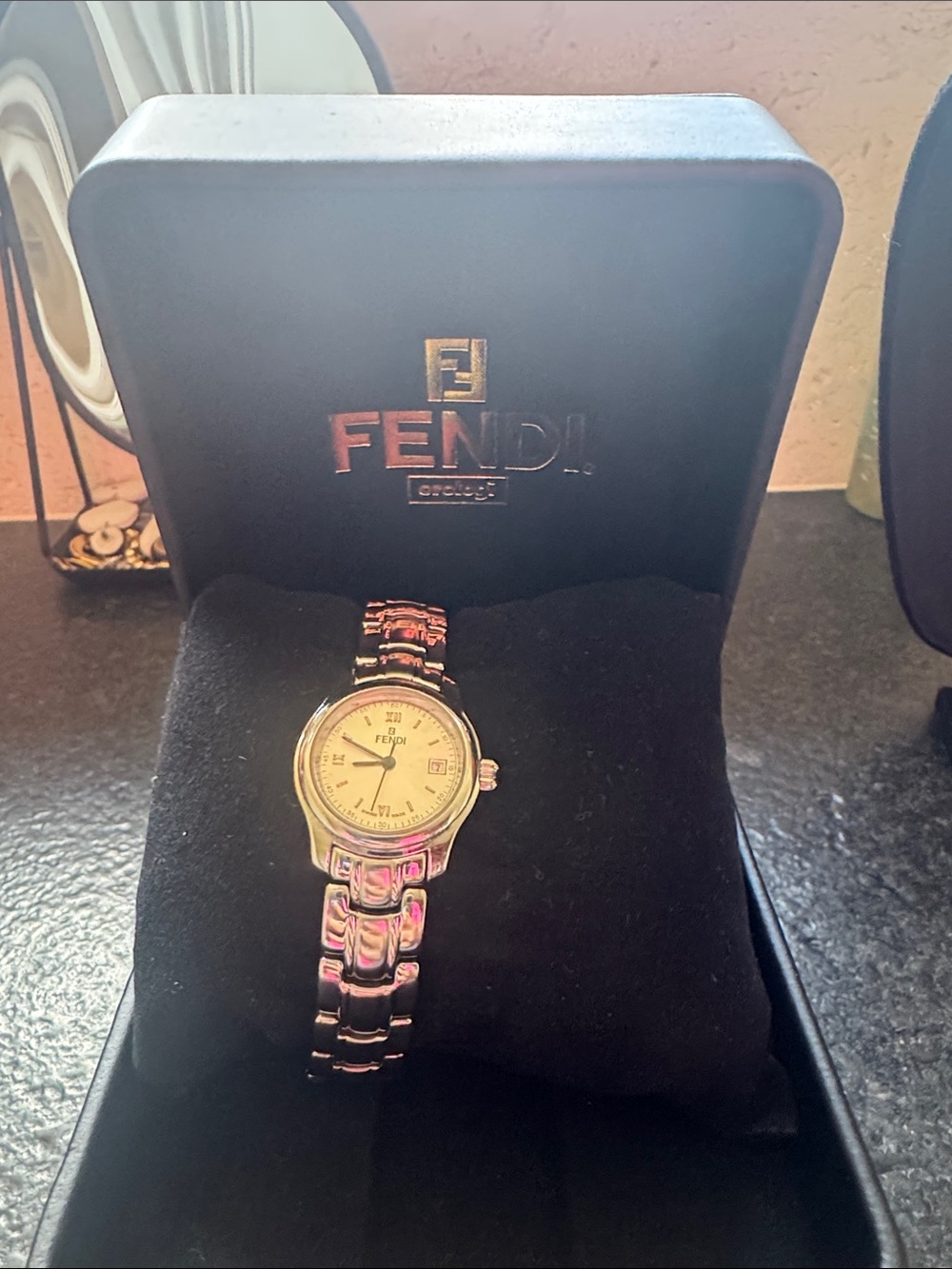 Fendi vintage silver Chain Link Watch (working condition)